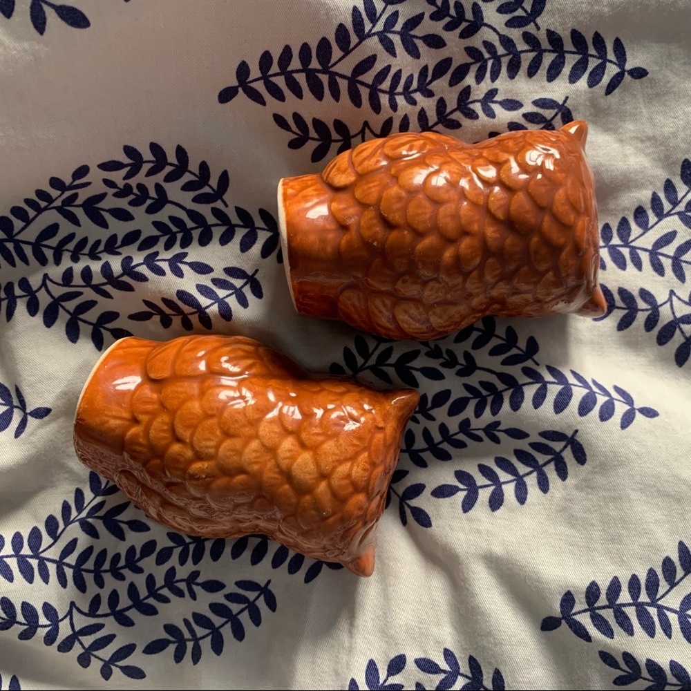 retro pair of vintage owl salt & pepper shakers ✨ - Picture 3 of 8